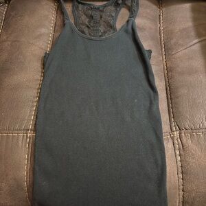 American Eagle Outfitters Black Camisole with Lace Back